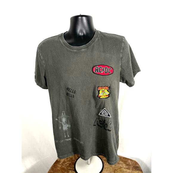 AC/DC Lucky Brand Graphic T-Shirt Gray Size M - Picture 1 of 6